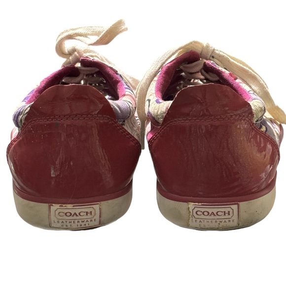 Coach multicolored graphic scribble Poppy Barrett low top sneakers. Women’s 8.5 - Picture 9 of 12